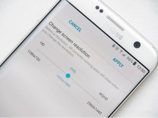 Galaxy S7升级Nougat系统后将支持切换分辨率功能