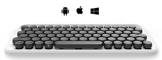 外观复古的无线键盘 可同时连接3台设备