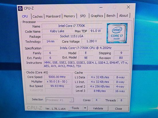 i7-7700K芯太狂！永久5GHz超频只用风冷